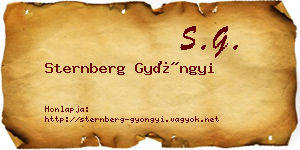 Sternberg Gyöngyi névjegykártya